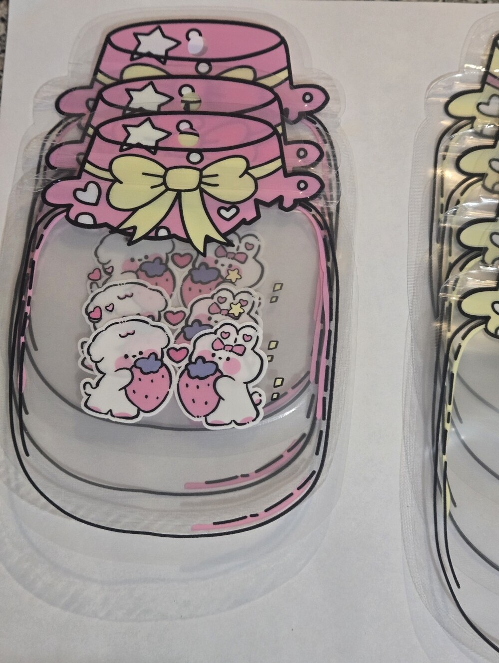 10 Cute Snack Zip Lock Bags - Pink, Yellow, Blue - Picture 5 of 9